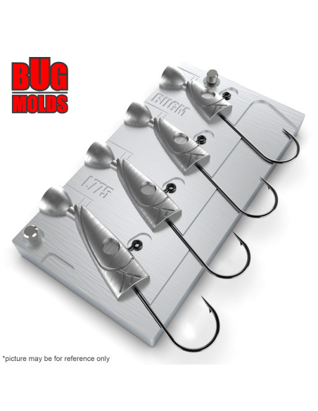 Aluminum CNC Mold Jig Head Sandeel 14-28g 4-cav: 14-18-21-28g ID L775