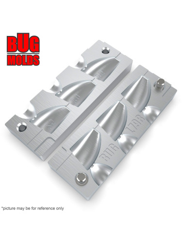 Aluminum CNC Mold Carolina Bullet Active Bullet 25-35g 3-cav: 25-30-35g ID L798