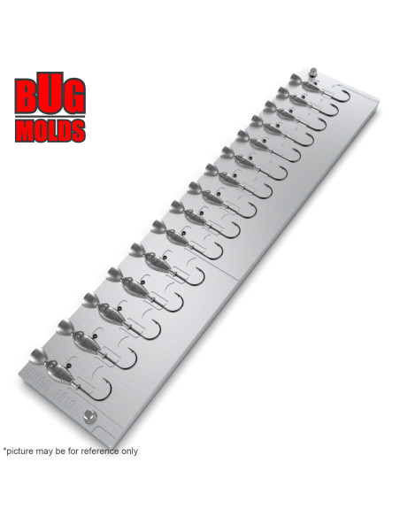 Aluminum CNC Mold Jig Head Cichla Jig 3,5-7,1g 15-cav: 3,5-3,5-3,5-3,5-3,5-4,7-3,5-3,5-3,5-3,5-7,1-7,1-7,1-7,1-7,1g ID L819