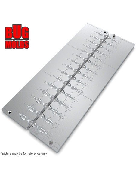 Aluminum CNC Mold Jig Head Cichla Jig 3,5-7,1g 15-cav: 3,5-3,5-3,5-3,5-3,5-4,7-3,5-3,5-3,5-3,5-7,1-7,1-7,1-7,1-7,1g ID L819