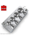 Aluminum CNC Mold InLine Sinker Ball Lead 10-40g 4-cav: 10-20-30-40g ID L827