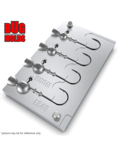 Aluminum CNC Mold Jig Head Round Shape Lead Bait Keeper 5-12g 4-cav: 5-7-10-12g ID L846