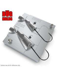 Aluminum CNC Mold Jig Head CrazySandEelOffShore 15-40g 2-cav: 15-40g ID L850