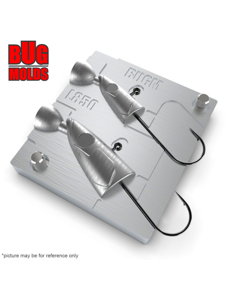 Aluminum CNC Mold Jig Head CrazySandEelOffShore 15-40g 2-cav: 15-40g ID L850