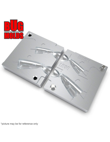 Aluminum CNC Mold Jig Head CrazySandEelOffShore 15-40g 2-cav: 15-40g ID L850