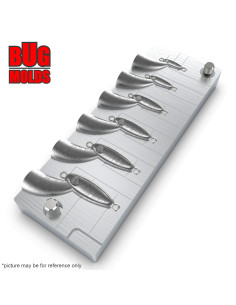 Aluminum CNC Mold Pilker Nano pilker 0,6-5g 6-cav: 0,6-1-2-3-4-5g ID L853