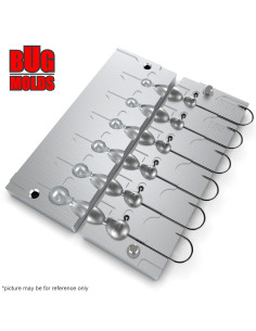Aluminum CNC Mold Jig Head Finesse 2,5-10g 6-cav: 2,5-3-3,5-4,5-5,5-10g ID L858 2