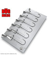 Aluminum CNC Mold Jig Head Triangle Head Hooks 3,5-20g 6-cav: 3,5-5-7-10-14-20g ID L859