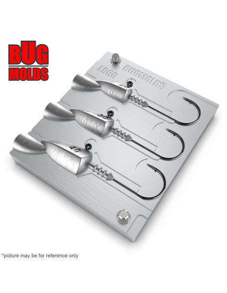 Aluminum CNC Mold Jig Head Jig Head 20-40g 3-cav: 20-30-40g ID L860