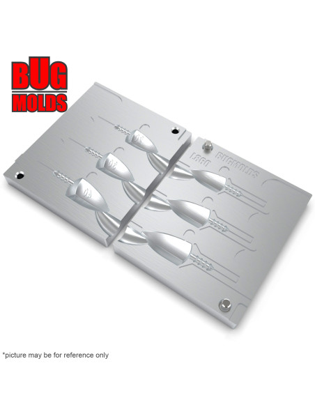Aluminum CNC Mold Jig Head Jig Head 20-40g 3-cav: 20-30-40g ID L860