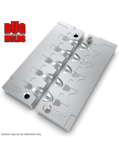 Aluminum CNC Mold Jig Head Ship head 1,8g 5-cav: 1,8-1,8-1,8-1,8-1,8g ID L861