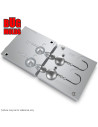 Aluminum CNC Mold Jig Head Round Shape Lead Bait Keeper 40-50g 2-cav: 40-50g ID L864