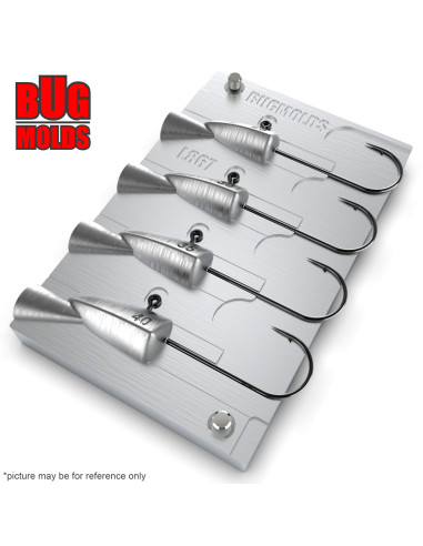 Aluminum CNC Mold Jig Head Jigpara Head 25-40g 4-cav: 25-30-35-40g ID L867