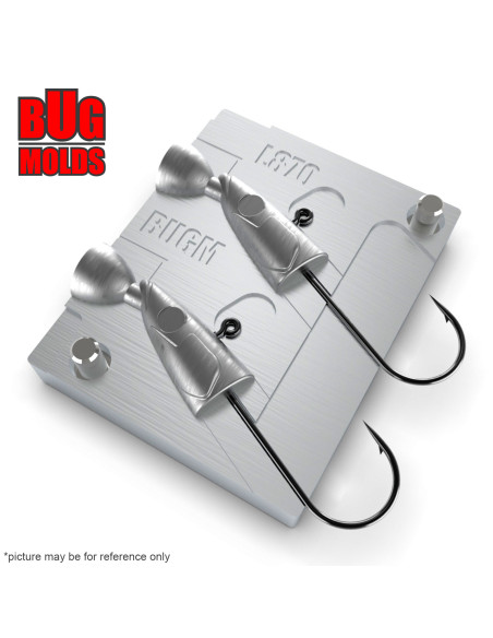 Aluminum CNC Mold Jig Head CrazySandEelOffShore 20g 2-cav: 20-20g ID L870