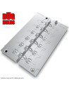 Aluminum CNC Mold Jig Head Ned Rig 2-7g 6-cav: 2-3-4-5-6-7g ID L875