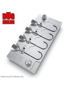 Aluminum CNC Mold Jig Head Cylinder & Ship Head 0,6-0,8g 4-cav: 0,6-0,8-0,6-0,8g ID L879