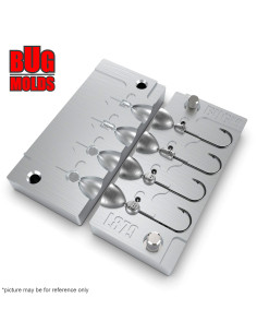 Aluminum CNC Mold Jig Head Cylinder & Ship Head 0,6-0,8g 4-cav: 0,6-0,8-0,6-0,8g ID L879 2