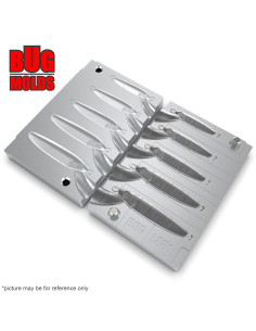 Aluminum CNC Mold Pilker After Burner Mini 3-12g 5-cav: 3-5-7-10-12g ID L881 2