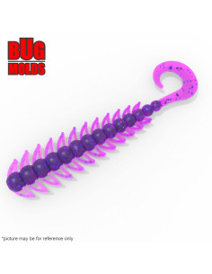 Fishing soft bait mold BugsyTail 2 inch model ID T05 from Bugmolds