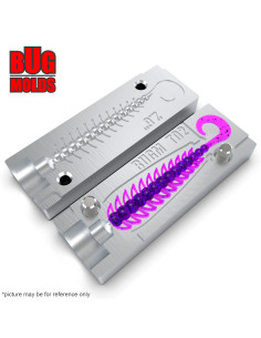 Fishing soft bait mold BugsyTail 4 inch model ID T13 from Bugmolds 2