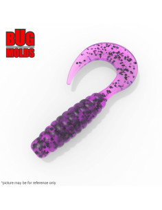Fishing soft bait mold Twister 1,5 inch model ID T91 from Bugmolds