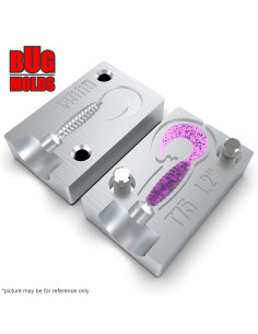 Fishing soft bait mold Twister 1,5 inch model ID T91 from Bugmolds 2