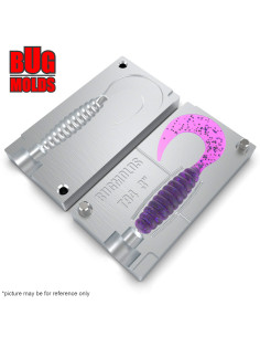 Fishing soft bait mold Twister 2 inch model ID T92 from Bugmolds 2
