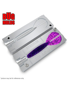 Fishing soft bait mold TwinTail 4 inch model ID T182 from Bugmolds 2