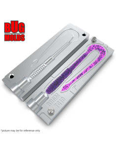Fishing soft bait mold AugertailWorm 10,3 inch model ID T201 from Bugmolds 2