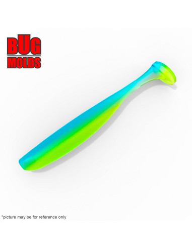 Fishing soft bait mold EasyShiner 2 inch model ID V20 from Bugmolds