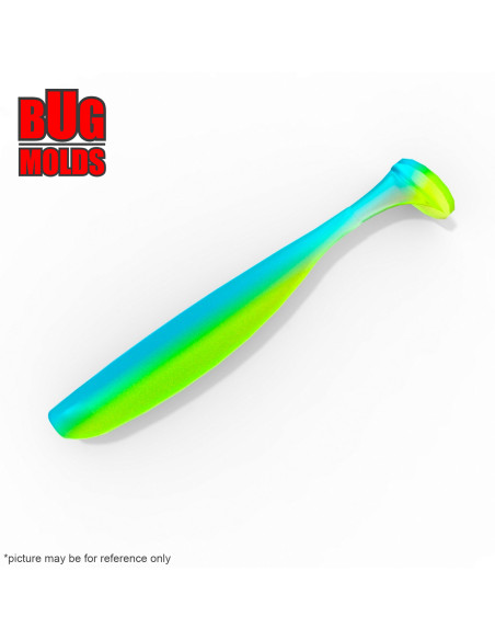 Fishing soft bait mold EasyShiner 2 inch model ID V20 from Bugmolds