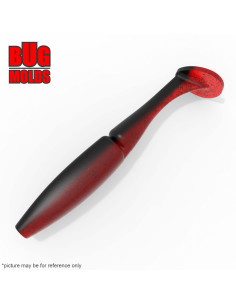 Fishing soft bait mold One'UpShad 5 inch model ID V70 from Bugmolds