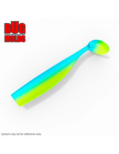 Fishing soft bait mold Shaker 3,25 inch model ID V235 from Bugmolds