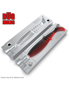 Fishing soft bait mold CanibalShad 4 inch model ID V338 from Bugmolds 2