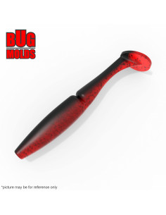 Fishing soft bait mold One'UpShad 3,1 inch model ID V384 from Bugmolds