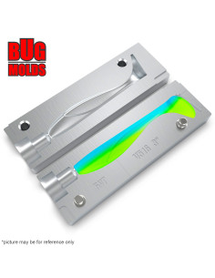 Fishing soft bait mold Wizzle 2,5 inch model ID V515 from Bugmolds 2