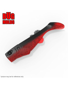 Fishing soft bait mold California 4 inch model ID V525 from Bugmolds