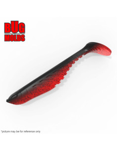 Fishing soft bait mold RippleShad 3 inch model ID V550 from Bugmolds