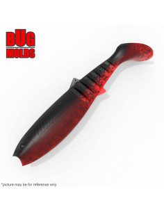Fishing soft bait mold CanibalShad 3,5 inch model ID V622 from Bugmolds