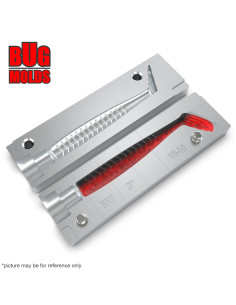 Fishing soft bait mold SandeelVibro 4 inch model ID V719 from Bugmolds 2