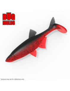 Fishing soft bait mold AlburnusShad 4,2 inch model ID V941 from Bugmolds