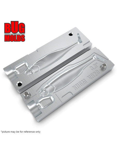 Fishing soft bait mold PolishBleakShad 4 inch model ID V969 from Bugmolds