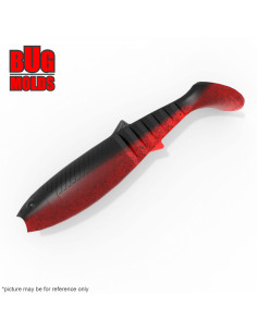 Fishing soft bait mold CanibalShad 8,2 inch model ID V1026 from Bugmolds