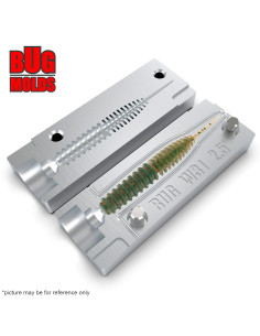 Fishing soft bait mold WormAirBait 4 inch model ID W49 from Bugmolds 2