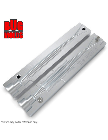 Fishing soft bait mold SuperFluke 7 inch model ID W197 from Bugmolds