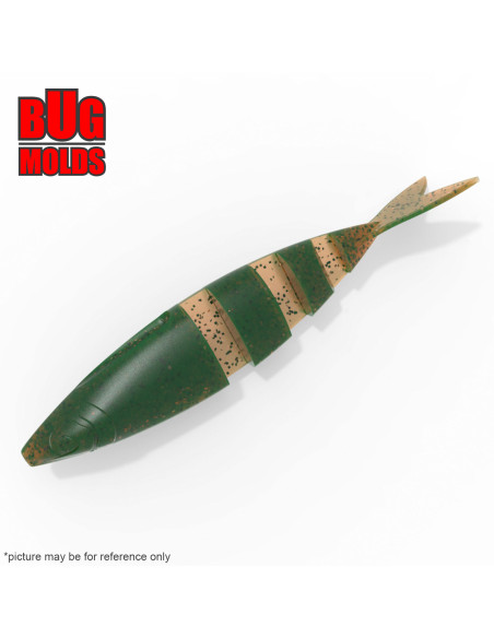Fishing soft bait mold Javalon 4,3 inch model ID W246 from Bugmolds