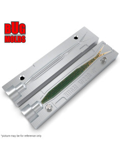 Fishing soft bait mold SuperFluke 2,1 inch model ID W339 from Bugmolds 2