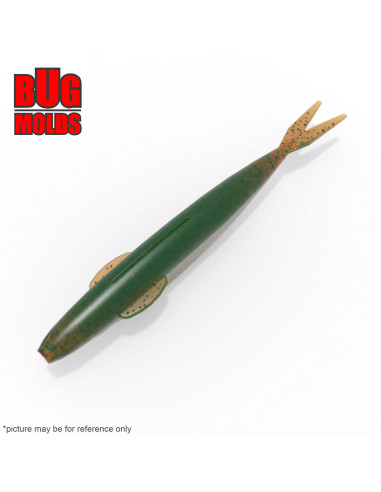 Fishing soft bait mold Sakamata(FinSFishTail) 5 inch model ID W344 from Bugmolds