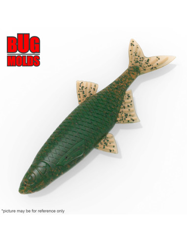 Fishing soft bait mold Alburnus 2,5 inch model ID W389 from Bugmolds