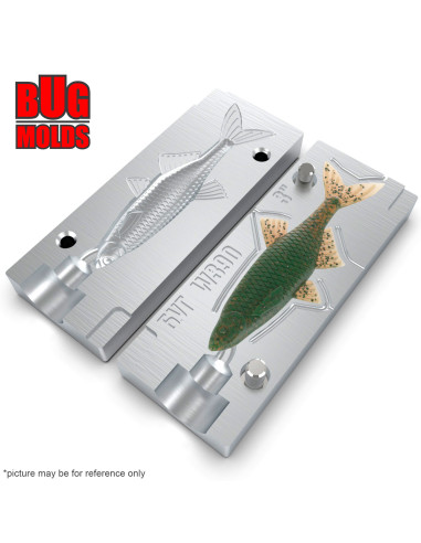 Fishing soft bait mold Alburnus 2,5 inch model ID W389 from Bugmolds